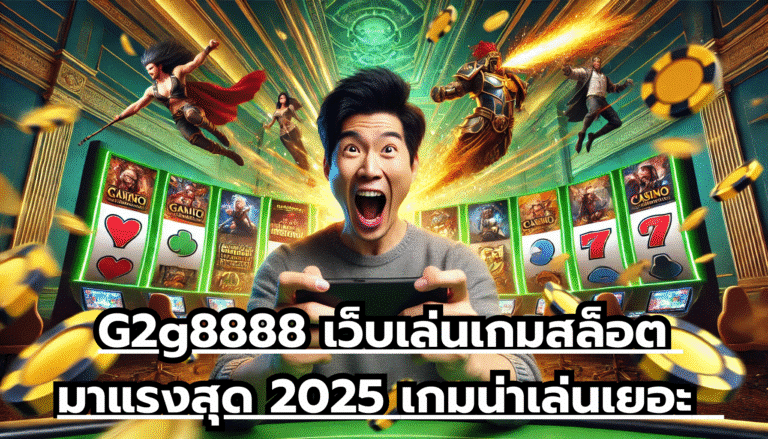 G2g8888 เว็บเล่นเกมสล็อต มาแรงสุด 2025 เกมน่าเล่นเยอะ เดิมพนันง่าย ผ่านเว็บ ได้ทุกเวลา