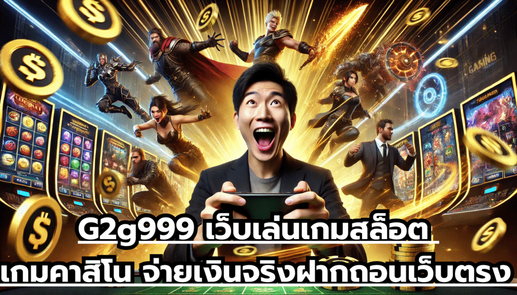 G2g999 เว็บเล่นเกมสล็อต เกมคาสิโน จ่ายเงินจริง ฝากถอนเว็บตรง ปลอดภัยสูง ไม่มีสะดุด